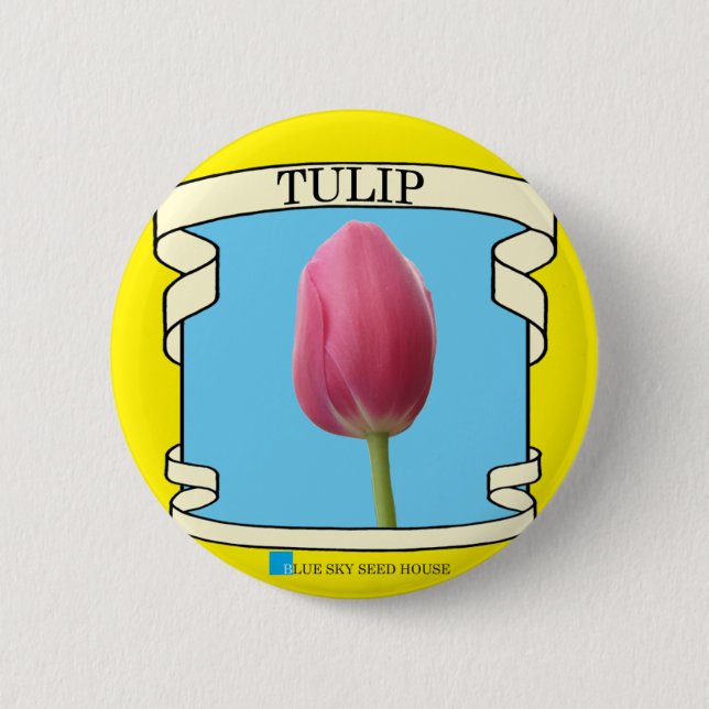 Tulpen-Samenpaket-Button Button (Vorderseite)