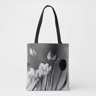 Tulpen Schwarz-Weiß-Tragetasche
