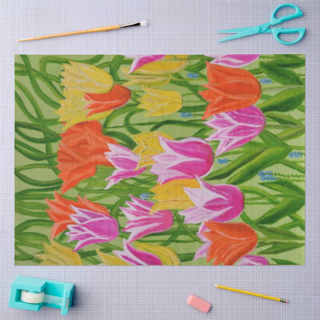 Tulpen  seidenpapier (Basteln)
