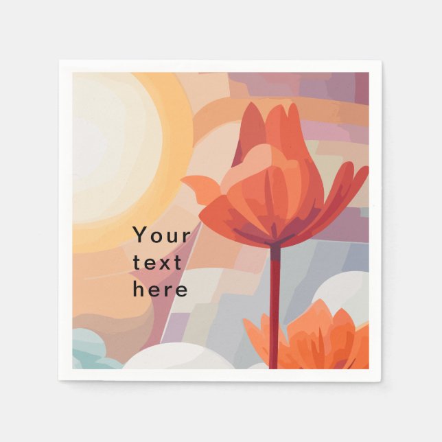 Tulpen Sonne Serviette (Vorderseite)