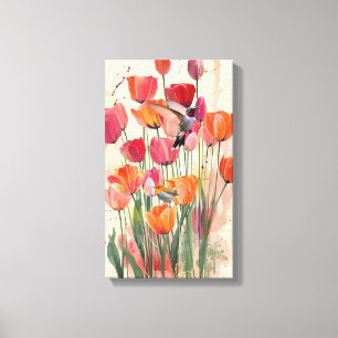 Tulpen-Symphonie Leinwanddruck gestreckt