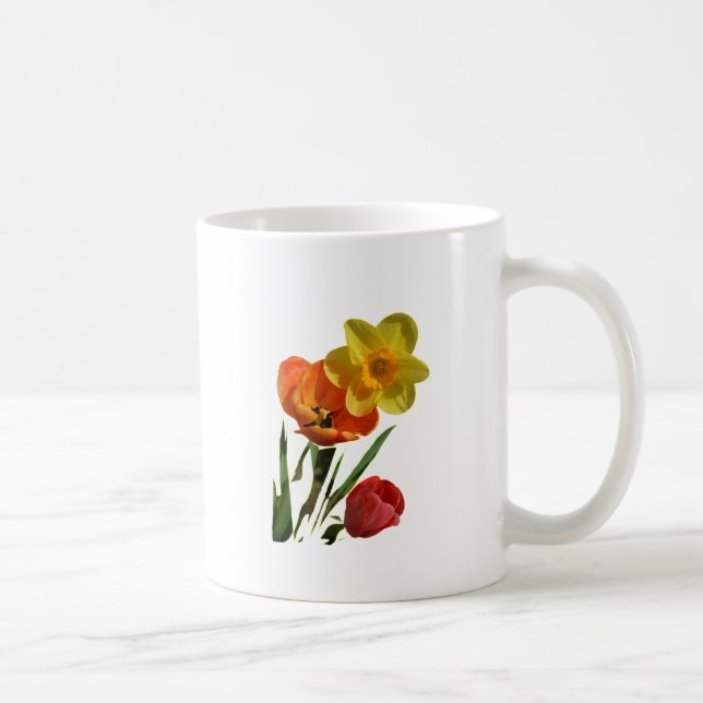 Tulpen und Blume Kaffeetasse (Rechts)