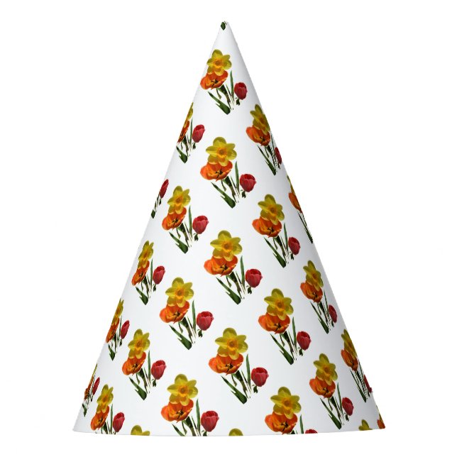 Tulpen und Blume Partyhütchen (Vorderseite)