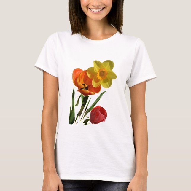 Tulpen und Blume T-Shirt (Vorderseite)