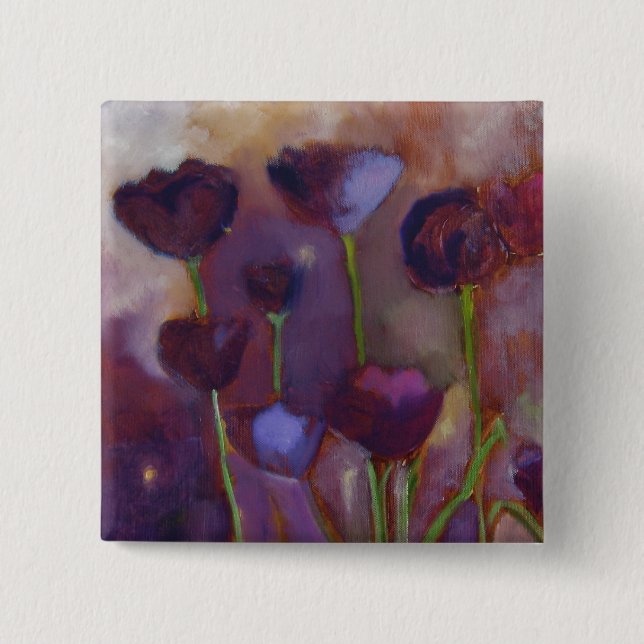 Tulpen und Leuchtkäfer - Button (Vorderseite)