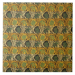Tulpen- und Lilienmuster (von William Morris) Fliese