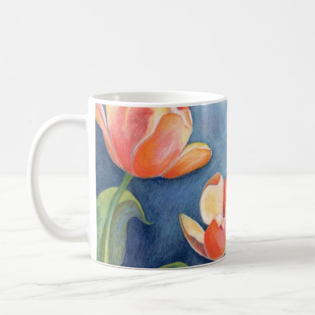 Tulpen und Monarchfalter Kaffeetasse (Links)
