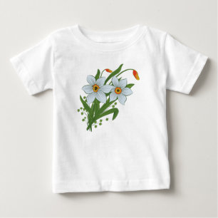Tulpen und Osterglocken Blumen Baby T-shirt