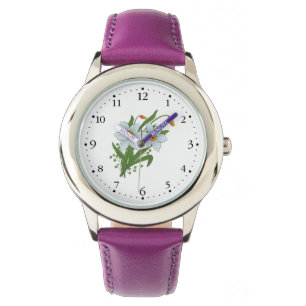 Tulpen und Osterglocken Blumen Zifferblatt 1 Schwa Armbanduhr