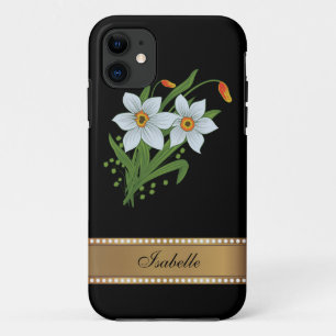 Tulpen und Osterglocken Gold personalisierter Name Case-Mate iPhone Hülle