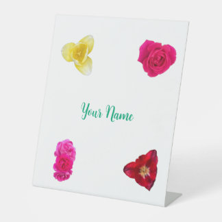 Tulpen und Rosen Sockelschild