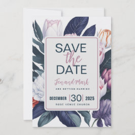 Tulpen und Seerosen Save the Date Einladung