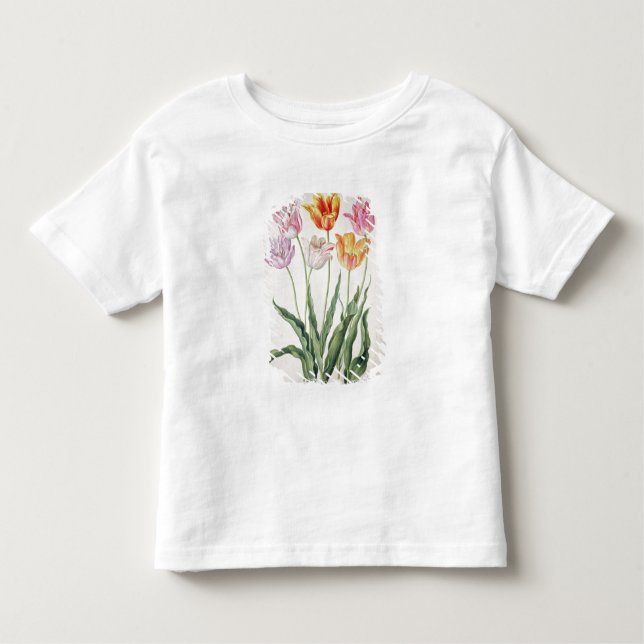 Tulpen, vom "NassauFlorilegium" (w/c auf pape Kleinkind T-shirt (Vorderseite)