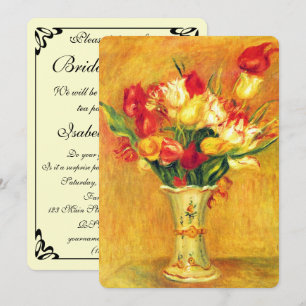Tulpen von Pierre Renoir, Vintage Brautparty Einladung