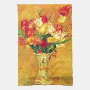 Tulpen von Pierre Renoir, Vintage-Impressionismus- Handtuch