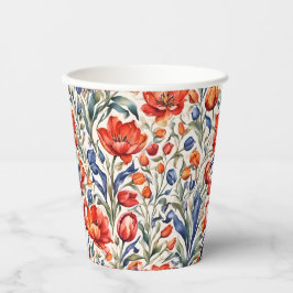 Tulpenblüher WC-Musterdesign Pappbecher