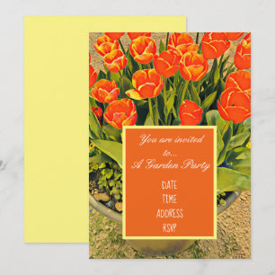 Tulpenblume modernes Design Gartengesellschaft Einladung
