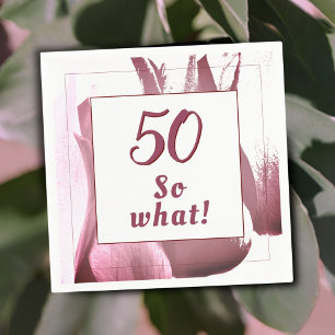 Tulpenblume Rot 50. Geburtstag Floral Serviette