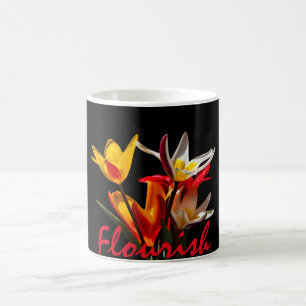 Tulpenblumen - Blühen Dunkel Kaffeetasse