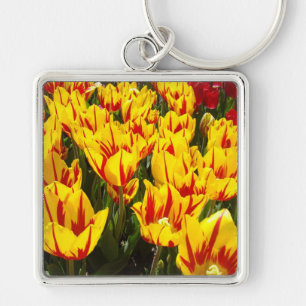 Tulpenblumen-Schlüsselanhänger Gelbe Tulpen Ostern Schlüsselanhänger