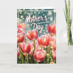 Tulpenblumen zum Muttertag Feiertagskarte