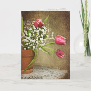 Tulpenbouquet an der Spitze Karte