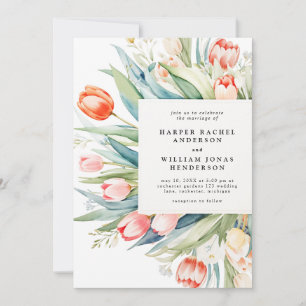 Tulpenbouquet Hochzeit Einladung