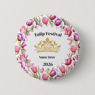 Tulpenfestival-Königswürde-Button-Anstecknadel Button