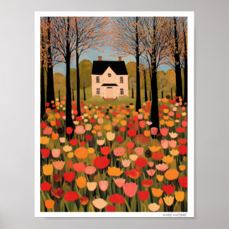 TULPENLAUNE AUF DEM LANDE  POSTER