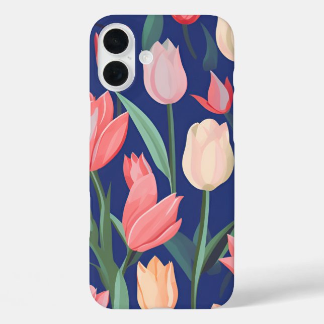 Tulpenmuster Case-Mate iPhone Hülle (Rückseite)