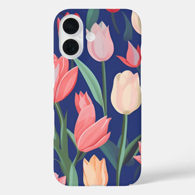 Tulpenmuster Case-Mate iPhone Hülle (Rückseite)
