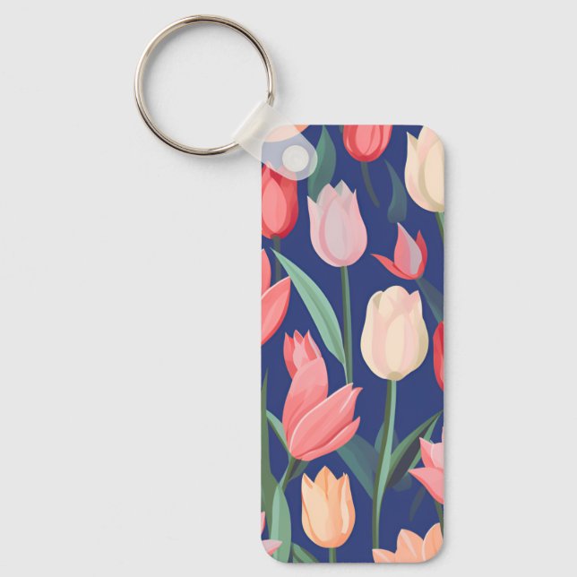 Tulpenmuster Schlüsselanhänger (Vorderseite)