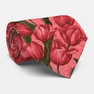 Tulpenmuster Vater Tag Budget Hochzeit Krawatte