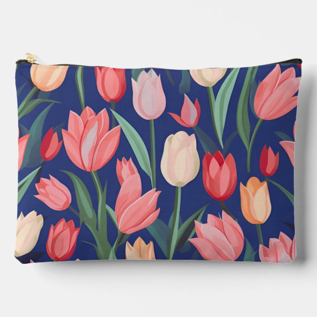 Tulpenmuster Zubehörtasche (Vorderseite)