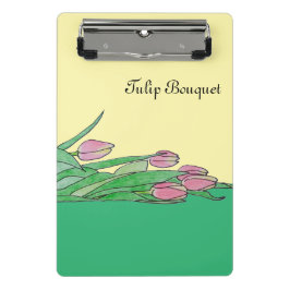 Tulpenstrauß liegt ab mini klemmbrett