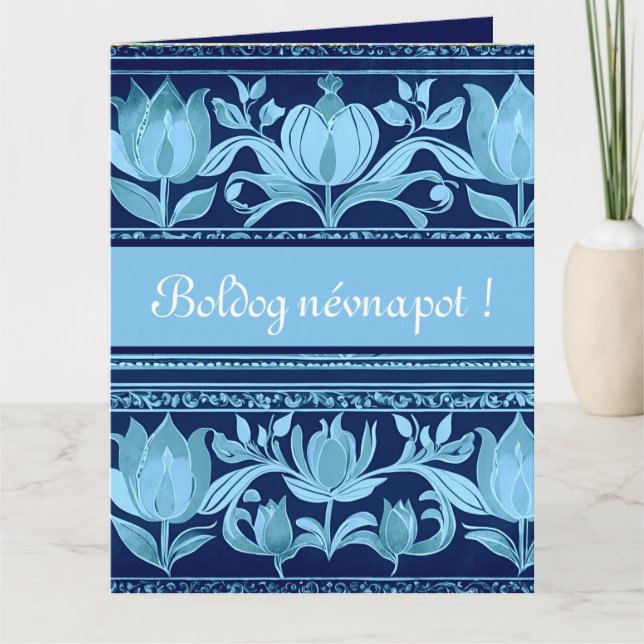 Tulpentruhe - Namenskarte Karte (Vorderseite)