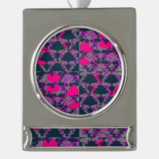Tulpenzwiebeln Rosen Banner-Ornament Silber