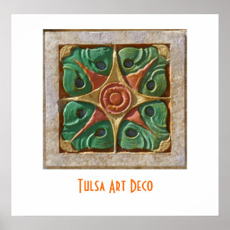 Tulsa Art Deco Fliesenposter Poster