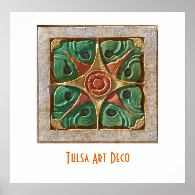 Tulsa Art Deco Fliesenposter Poster (Vorne)