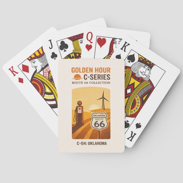 Tulsa Centennial Vintage Pumpenbühne Spielkarten (Rückseite)