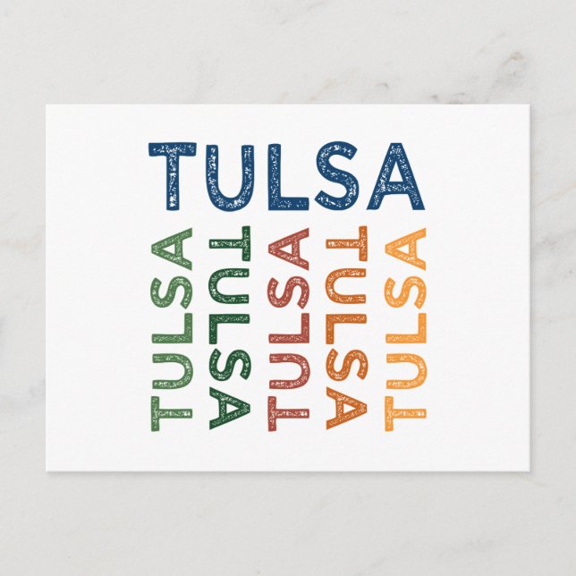 Tulsa Niedlich Colorful Postkarte (Vorderseite)