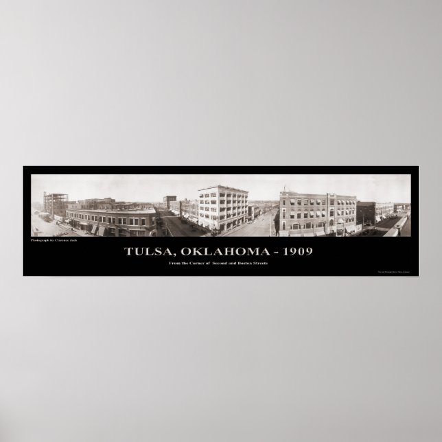 Tulsa, OK - Panoramabild - 1909 Poster (Vorne)