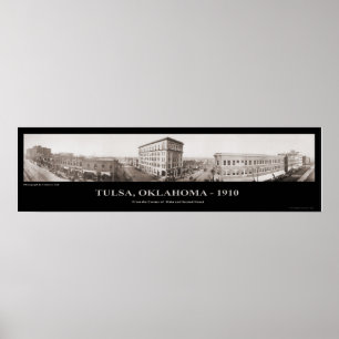 Tulsa, OK - Panoramabild - 1910 Poster