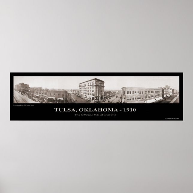 Tulsa, OK - Panoramabild - 1910 Poster (Vorne)