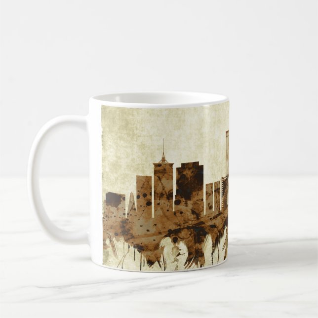 Tulsa Oklahoma Cityscape Kaffeetasse (Links)