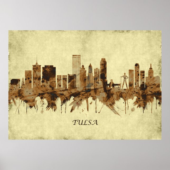 Tulsa Oklahoma Cityscape Poster (Vorne)