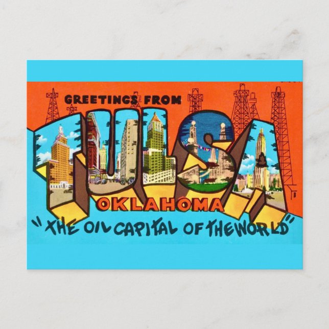 Tulsa Oklahoma Grußkarte Postkarte (Vorderseite)