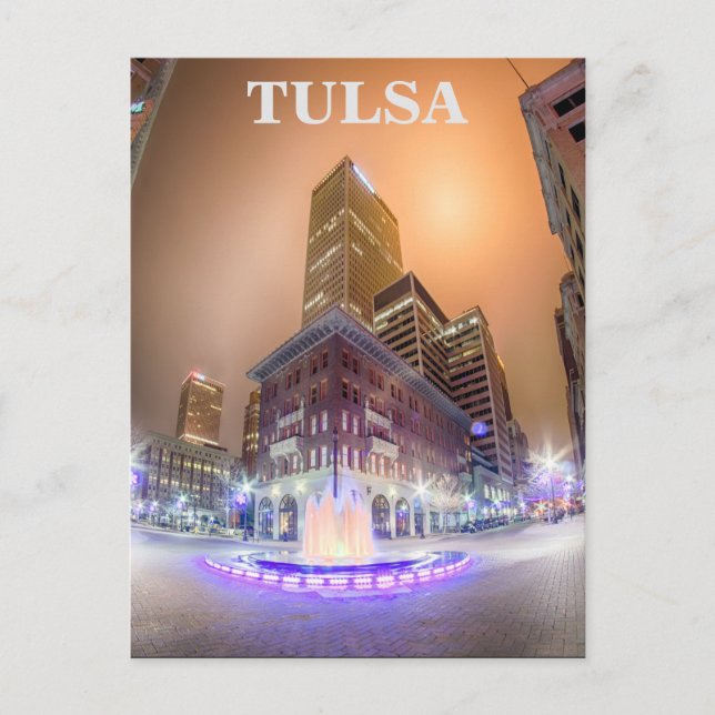 Tulsa Oklahoma Innenstadt Postkarte (Vorderseite)