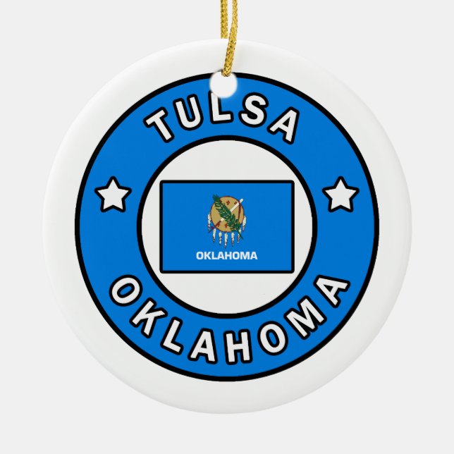 Tulsa Oklahoma Keramik Ornament (Vorne)