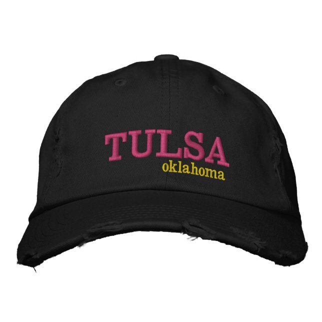 Tulsa Oklahoma modern Bestickte Baseballkappe (Vorderseite)